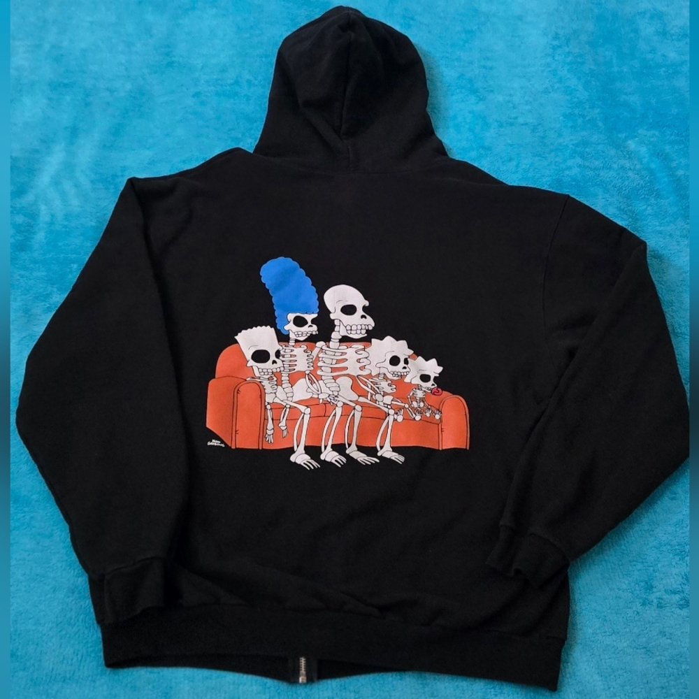 The Simpsons Skeleton Black Zip Up Hoodie